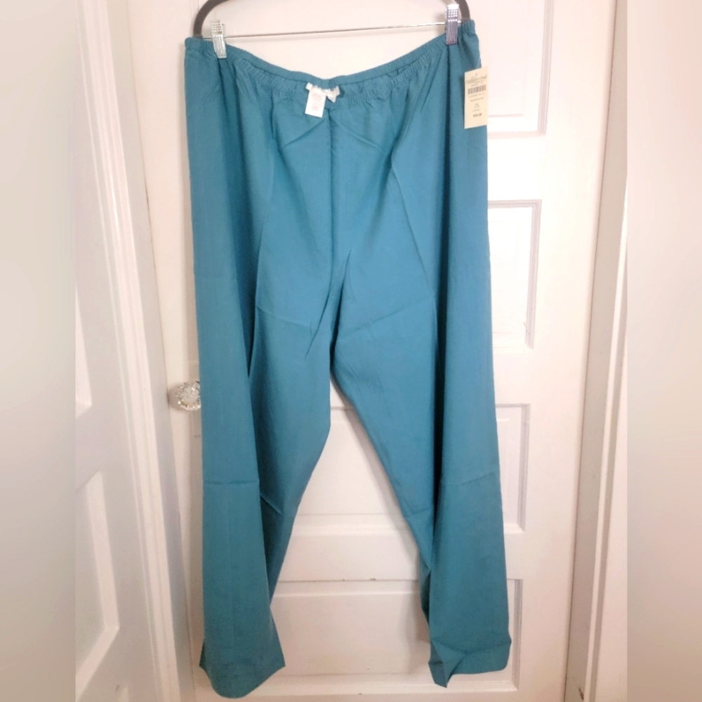 Coldwater Creek Silk Pants 2XL Color Moss. Elastic waist band